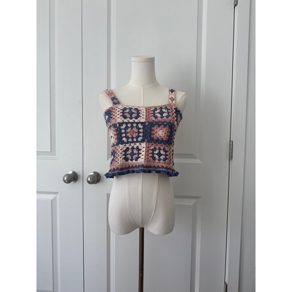 American eagle Crochet Crop Top Cottagecore Fairycore Goblincore Americana